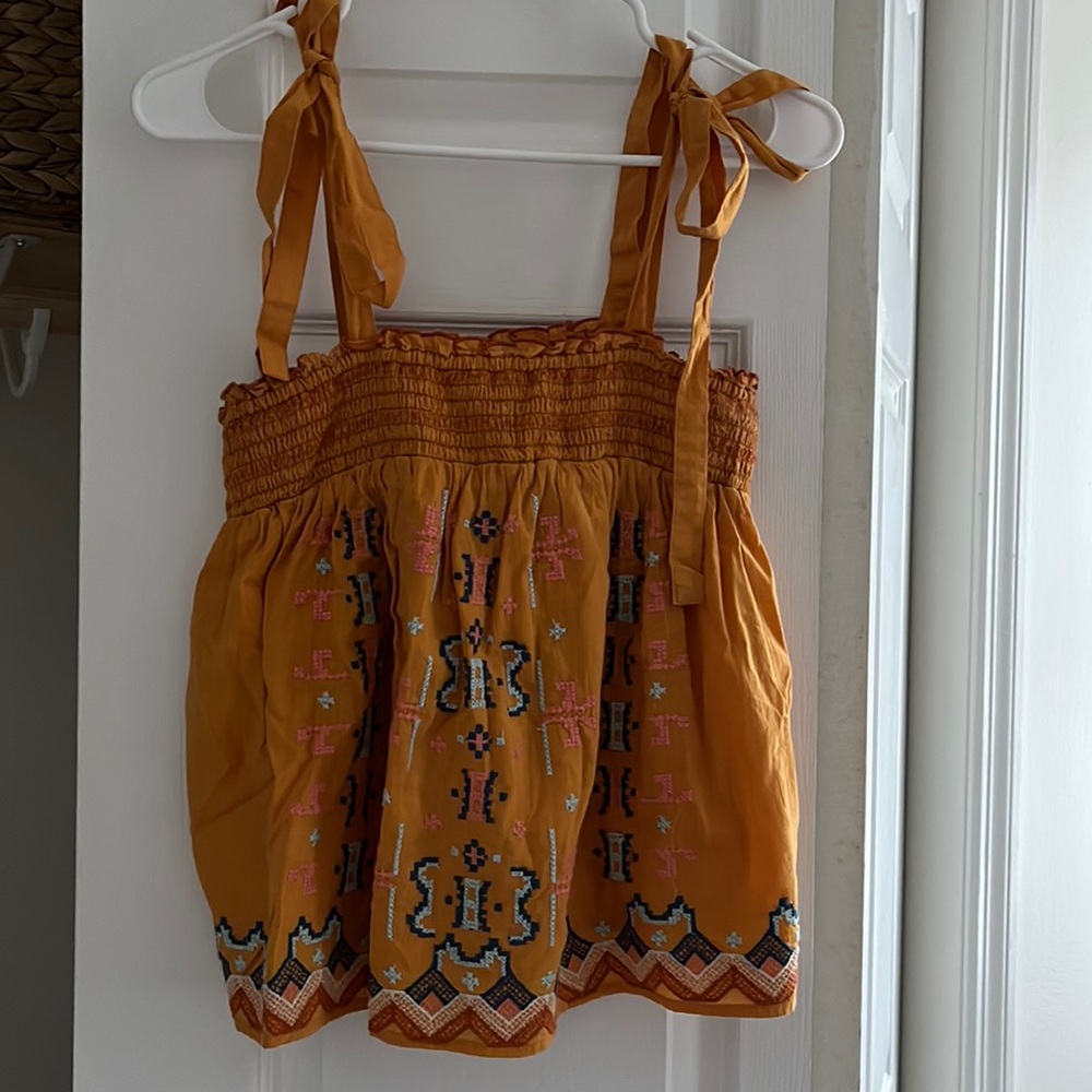 Anthropologie Smocked Tank
